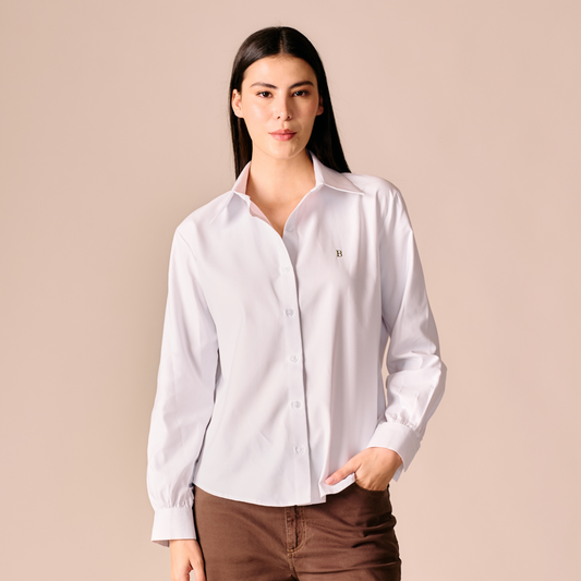 Camisa Oxford - Blanco