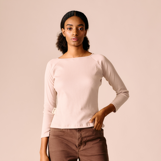 Camiseta Cuello Bandeja - Arena