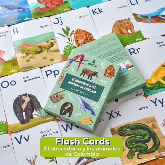 El abecedario con los animales de Colombia - Flash Cards