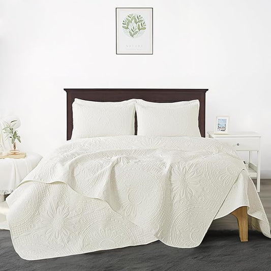 Quilt Flower Blanco