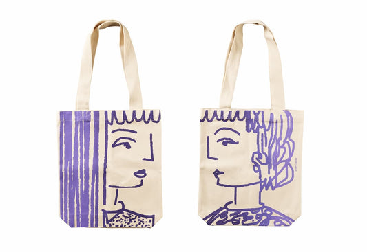 Totebag | La Cité | Amor Paralelo | Morado sobre Blanco