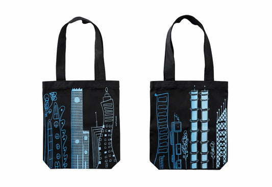 Totebag | La Cité | La Cité | Azul sobre Negro