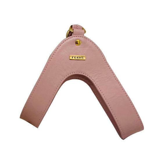 Arnés Para Perro Cuero Rosa Palido