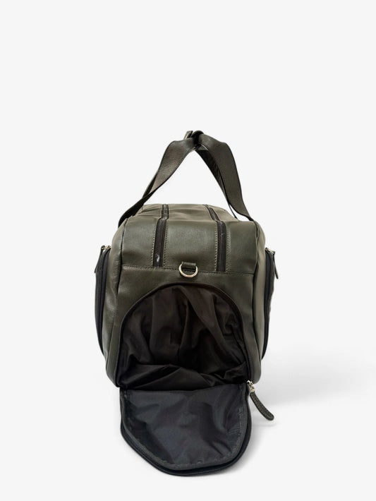 Tapia Duffle Bag - Cuero verde & negro - Diseñada para Padel