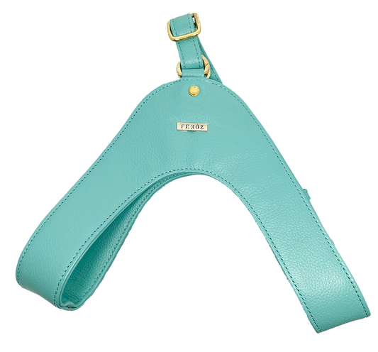 Arnés Para Perro Cuero Turquesa