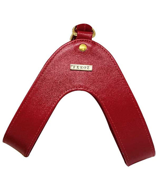Arnés Para Perro Cuero Rojo