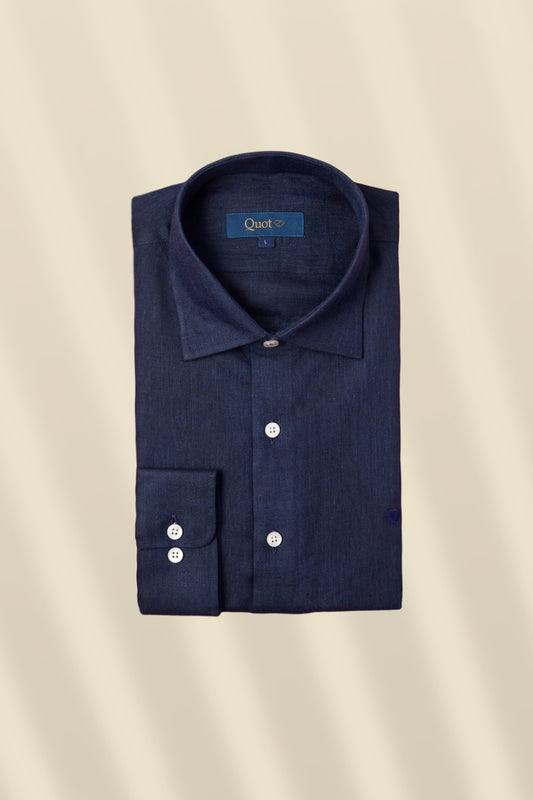 Camisa Lino Deep Sea