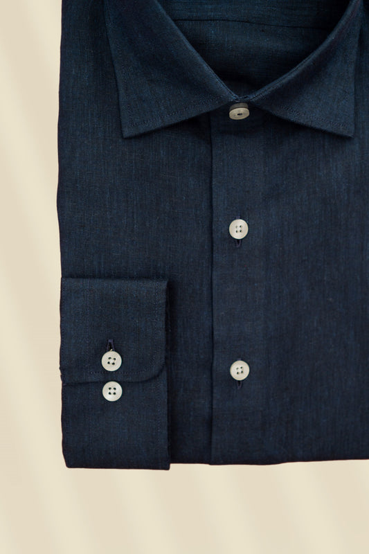 Camisa Lino Deep Sea