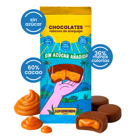 Bombones de chocolate relleno de arequipe x 24 gr