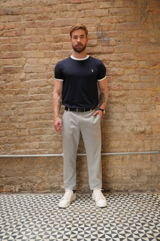 Pantalón Vermeer Slim Fit Gris Claro