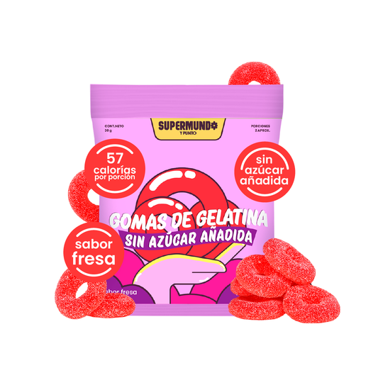 Gomas de gelatina sin azucar aritos x 30 gr