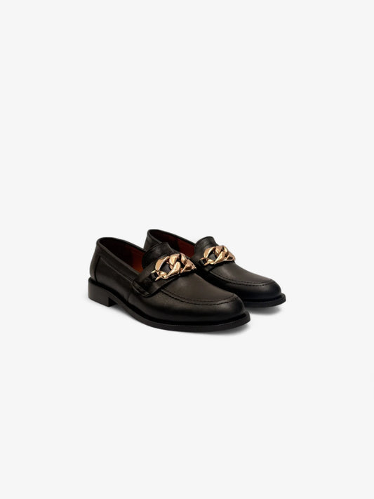 Loafers Negros con Hebilla