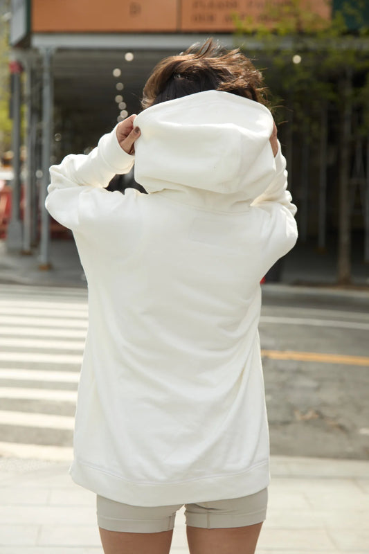 HOODIE DOMENICA CREMA - UNISEX