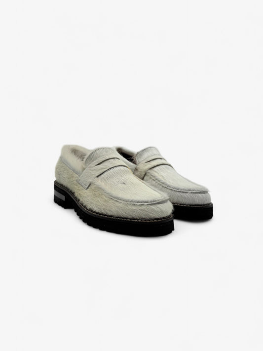 Penny Loafer Chunky - Pelo Vaca Blanco