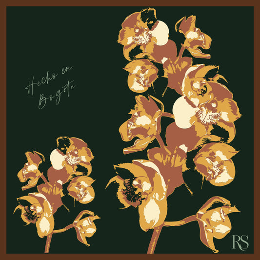 Pañoletas amarilla con fondo aqua