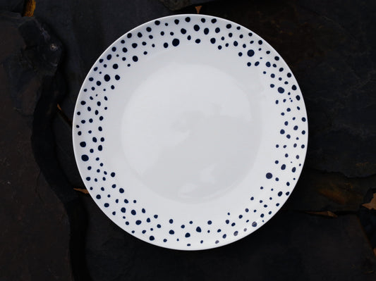 Platos | Texturas Aleatorias | Punteado Azul