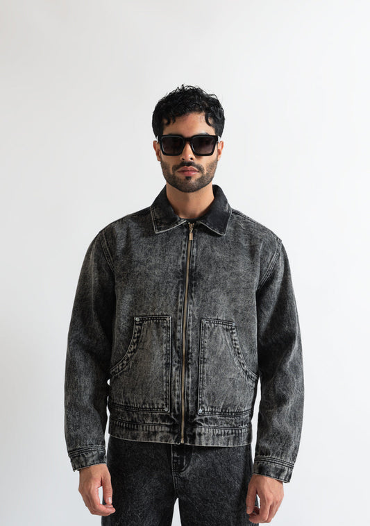 Monclair washed black jacket