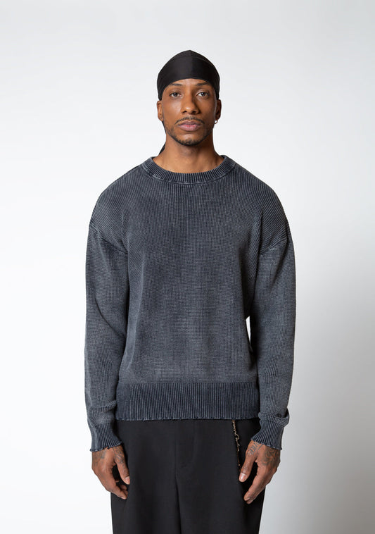 Dopamine black knit crewneck