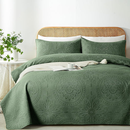 Quilt Flower Verde Oliva