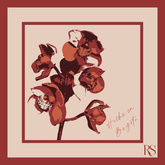 Pañoletas Ramo orquideas rojas