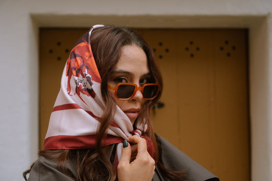 Pañoletas Ramo orquideas rojas