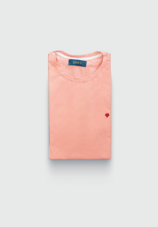 Camiseta algodón premium - Rosa vintage