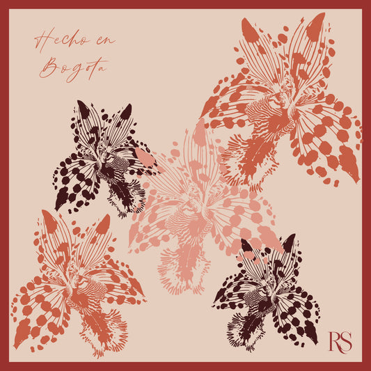 Pañoletas Tonos tierra orquideas