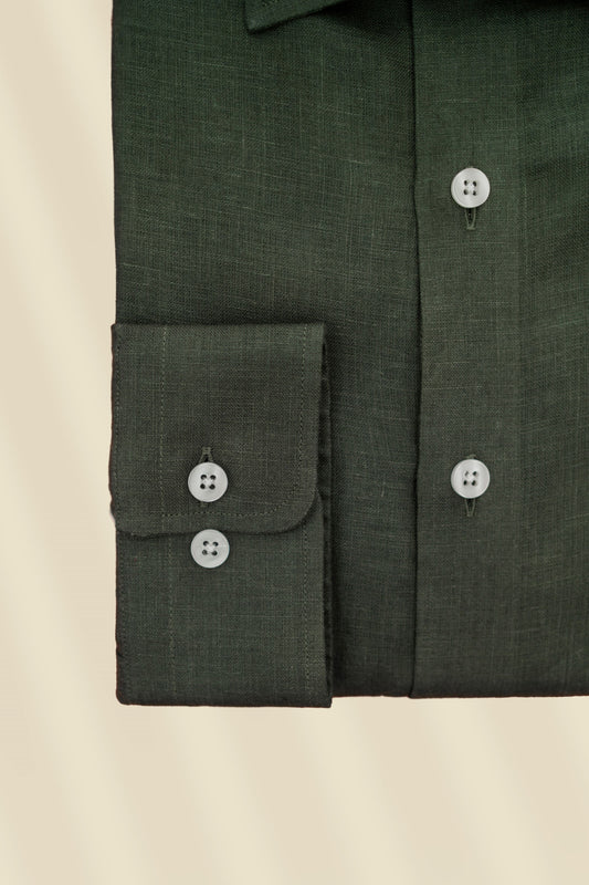 Camisa Lino Olive