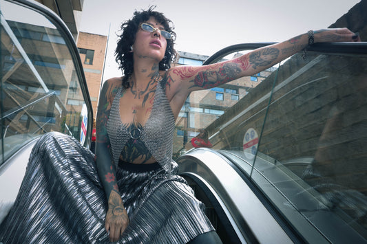 Crop top malla medieval