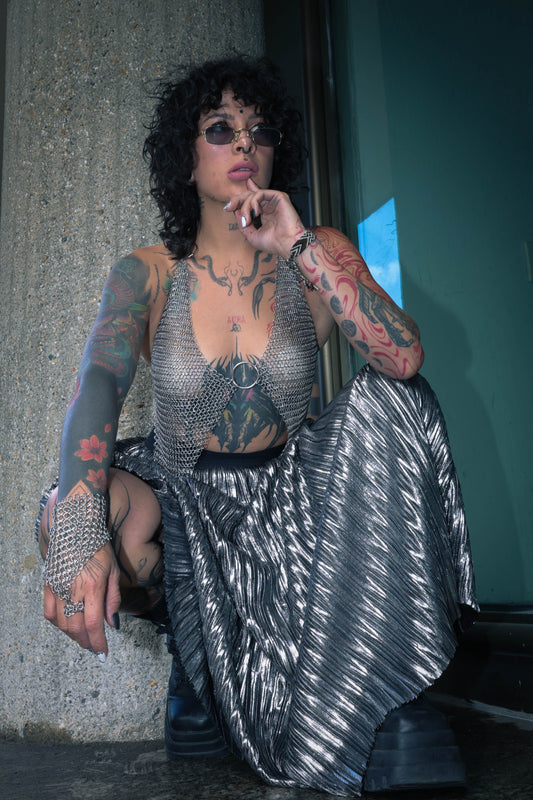 Crop top malla medieval